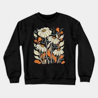 Vintage Wildflower Retro Boho Flowers Crewneck Sweatshirt